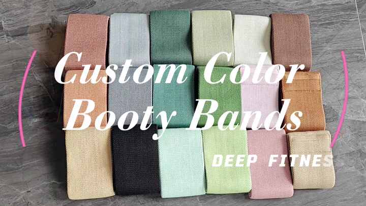 Wholesale Factory Fabric Hip Booty Resistance Bands Custom Logo Booty Bands  Set With Bag Cotton Polyester Exercise Bands