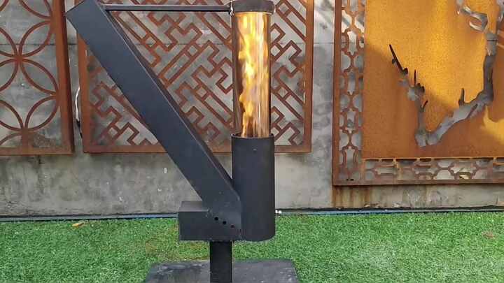 Freestanding Patio Heater Wood Burning Pellet Fire Torch