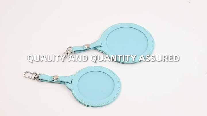 Keywords:
AirTag on luggage - Ready Personalized Round Luggage Bag Tag PU Coin Purse Change ...