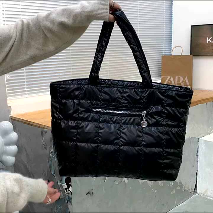 VALOZENC Borsa A Tracolla Trapuntata In Nylon Donna, Morbida E Leggera, Capiente Tote Da Viaggio