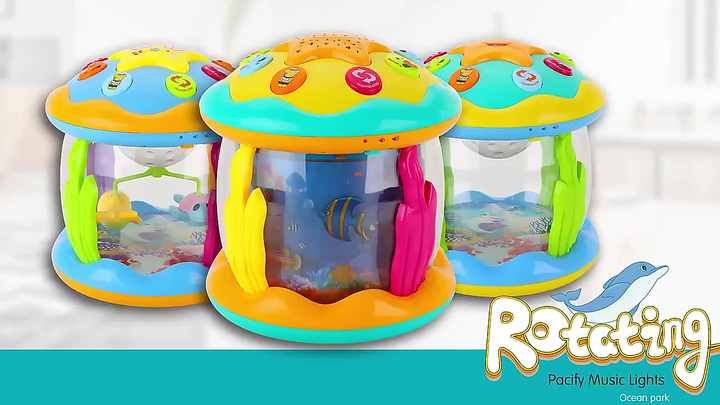 Acheter Jouets pour bébé 4 en 1, projecteur Musical océan rotatif