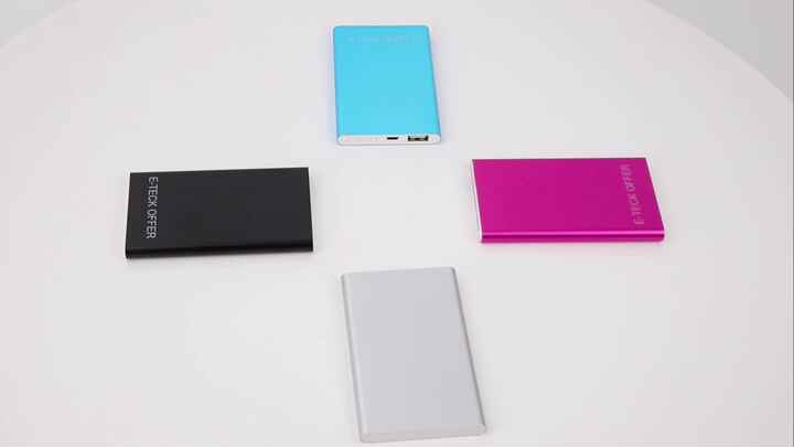Portable Gift Rohs Power Bank 10000mah 6000mah Slim Mobile Power Banks With  High Quality