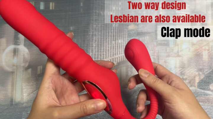 Hotsales Lesbian Vibrator Dual Dildo Flapping Rotating Telescopic G-Spot Massage Clitoris Stimulator Sex Toy for Women Hotsales Lesbian Vibrator Dual Dildo Flapping Rotating Telescopic G-Spot Massage Clitoris Stimulator Sex Toy for Women
