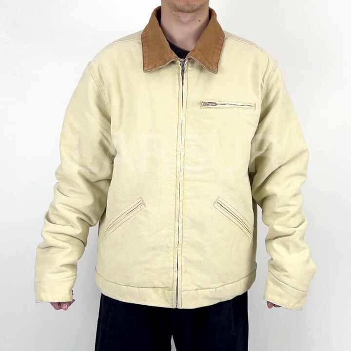 LARSUR Custom Unlined Distress Vintage Duck Canvas Work Wear Jacket Worker  Workwear Detroit Mechanic Carpenter Chore Jacket Men