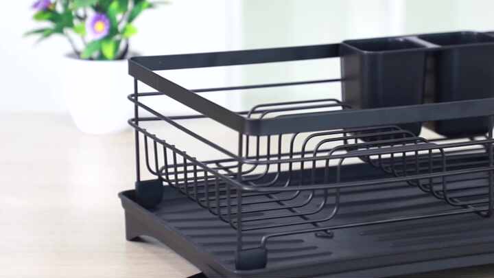 New PP Plastic dish drying Rack stainless steel kitchen storage rack ...