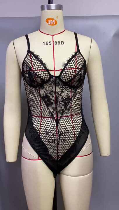 2022 New Fashion Mesh Sheer Underwear Transparent Bodysuit Women Sexy  Lingerie Wholesale