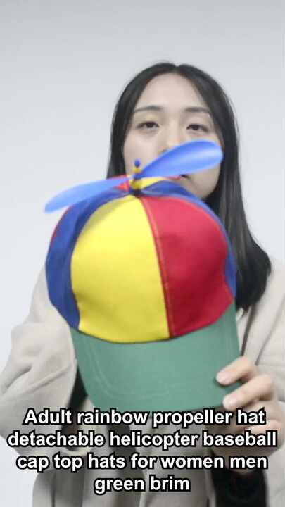 Custom Logo Windmill Hat Fun Propeller Caps for Kids Adults