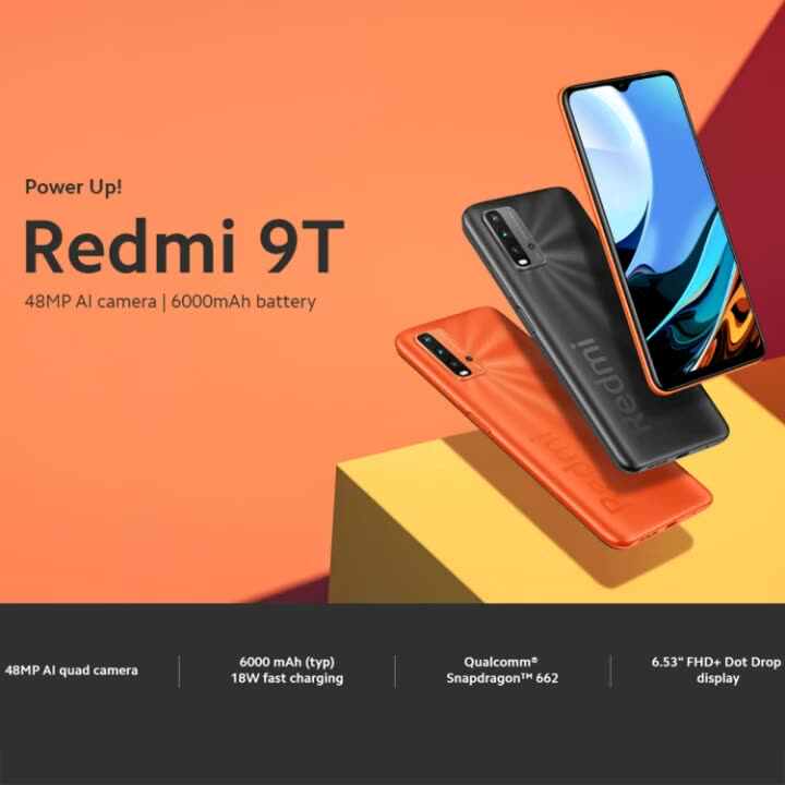 Global Version Xiaomi Android Redmi 9T 4GB 64GB Snapdragon 662