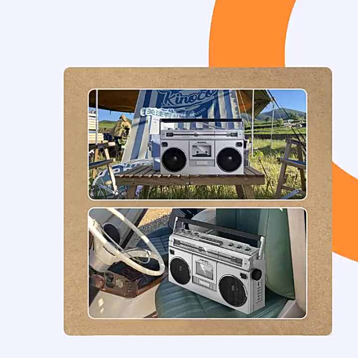 GAS-RD80 レトロスタイルのテープレコーダー FMラジオ付き GAS-RD80 レトロスタイルのテープレコーダー FMラジオ付き