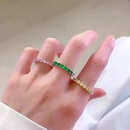 China Professional Custom Jewelry 925 Sterling Silver Row Round