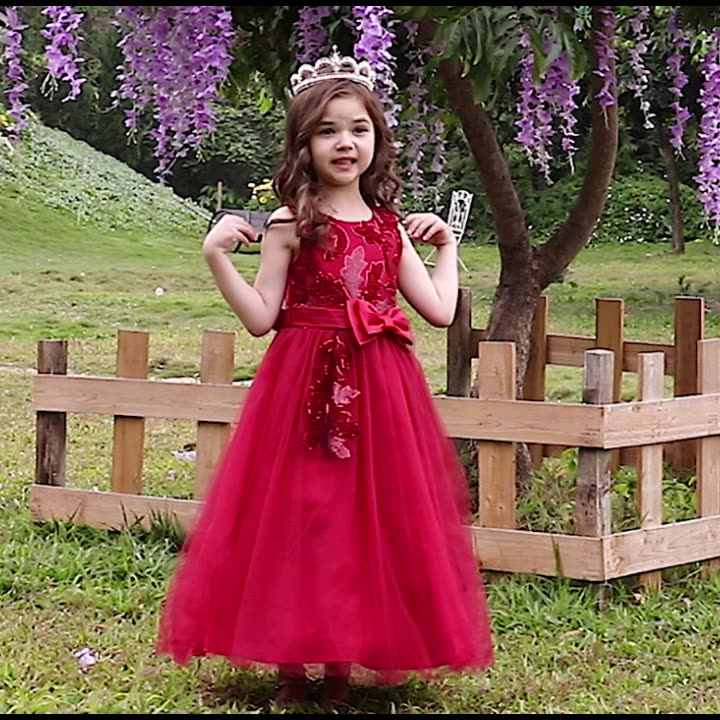 MQATZ mais popular flor inchado menina vestido frisado crianças