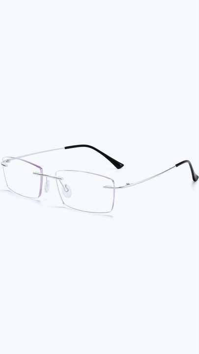 Lenses Luxury Eye Frames India 8161-A Luxury Men's Rimless Glasses