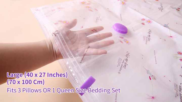 Clothes Vacuum Bag, One-Way Air Discharge No Air Leakage Reusable With An  Air Valve Quilt Vacuum Bag, for Bedding Supplies Quilt(Storage compression