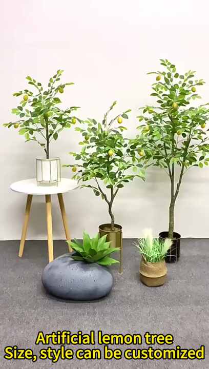 Lemon Tree Artificial Dwarf Lemon Trees for Decor Artificial Fruit Trees  Plant Faux Green Plants Small Bonsai Lemon Indoor
