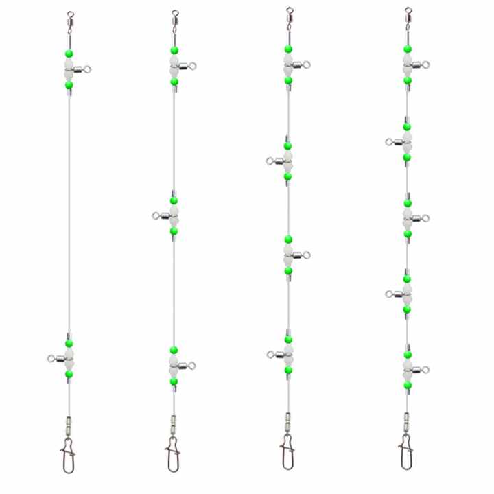 Trace Lures 2-Arms Spinner Wire Leader with Swivels & Snaps Fishing Tackle  including Rigs Rigs Swivels for Snapping Fishing