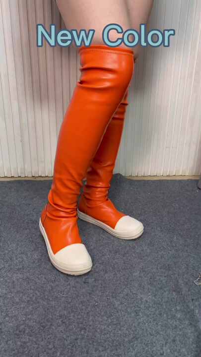 2025 New Designer Knee High Platform Women Shoes Lace up Zipper