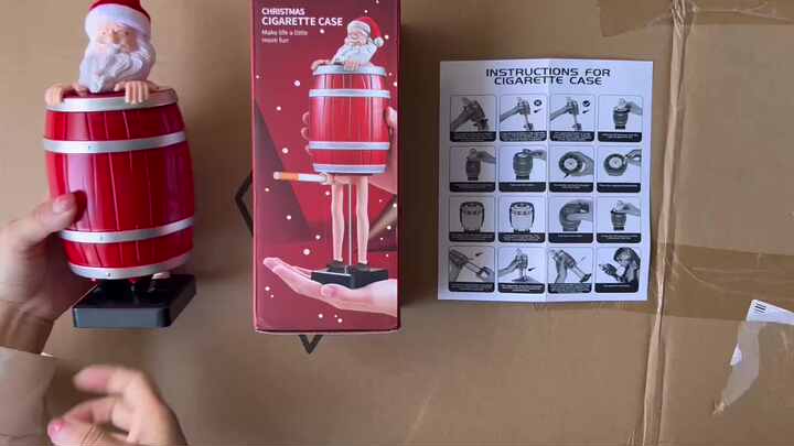 2026 Funny Toys Santa Cigarettes Dispenser Storage Case Automatic Ejection  Cigarettes Storage Box Holder Organizer