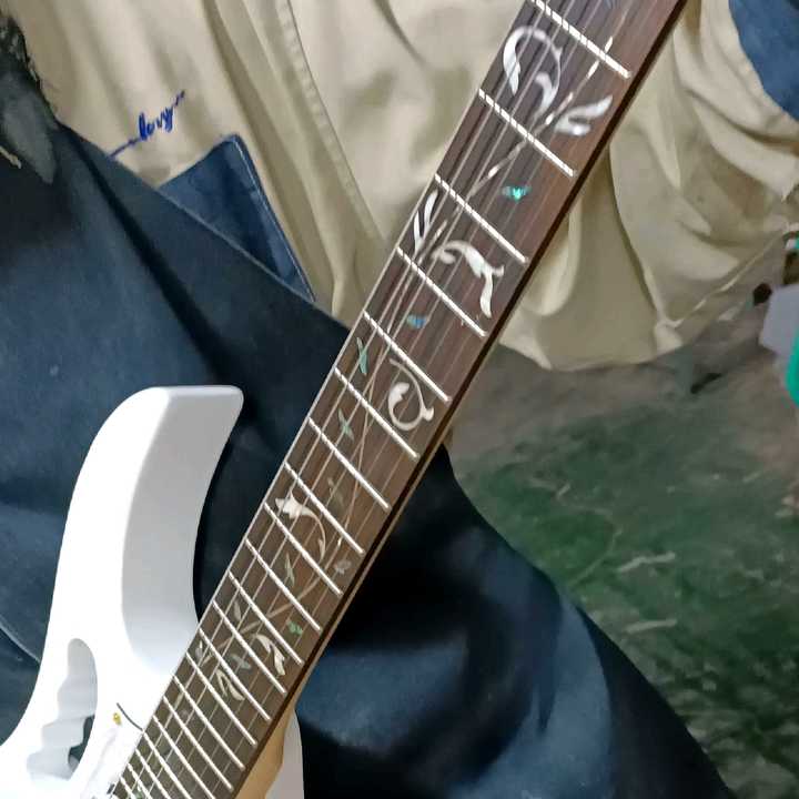 Flyoung Black Yellow V Shape Electric Guitar - Custom Made 6