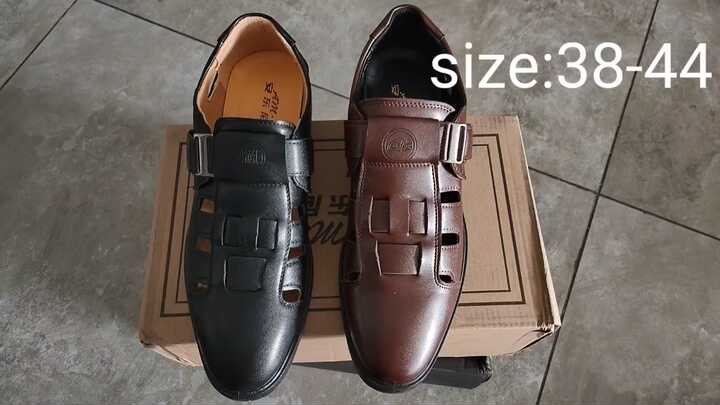 chinese dress ladies Buy Black Leather Multi Strap Slip On Sandals For Men Online main image 1