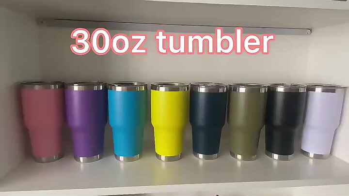 Custom logo 30 oz Wholesale Cooler Tumbler with Straw Lid Mug Vacuum Water  Bottle Termos Thermal Cup Travel Coffee Powder Coated