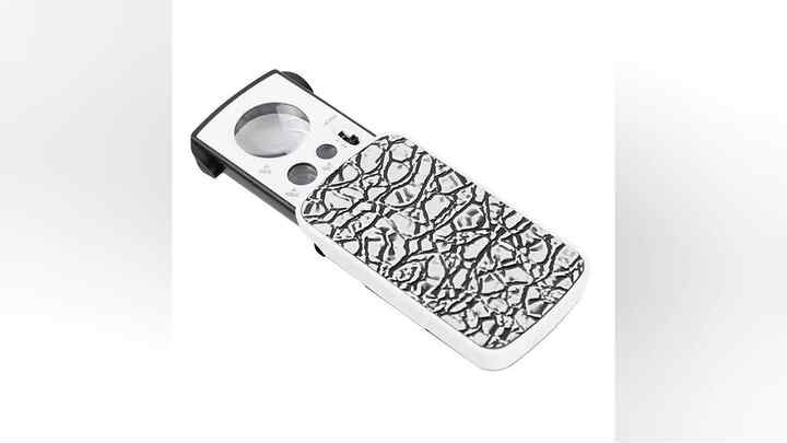 Pocket Microscopio Gioiello Lente Di Ingrandimento Di Vetro LED Luce UV, 60x Ingrandimento, Include Custodia In Pelle PU, Alimentato A LED Con 2 Luci - Foto 9
