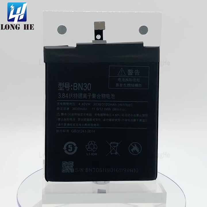 Baterai ponsel pengganti kapasitas asli BN30 untuk Xiaomi Redmi 4A 3120mAh