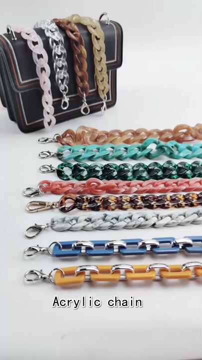 For Deepeel L1-42 Candy Color Mobile Phone Chain Acrylic Resin Bag
