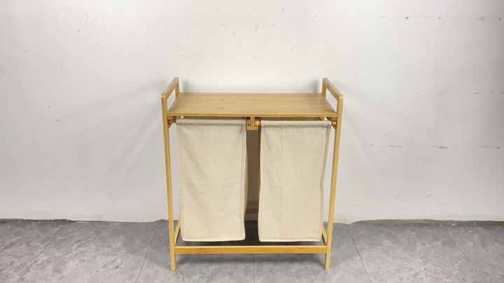 50's プードル　ランドリーハンパー Amazon｜キャスター付きハンパー ダブルランドリーバスケット 棚