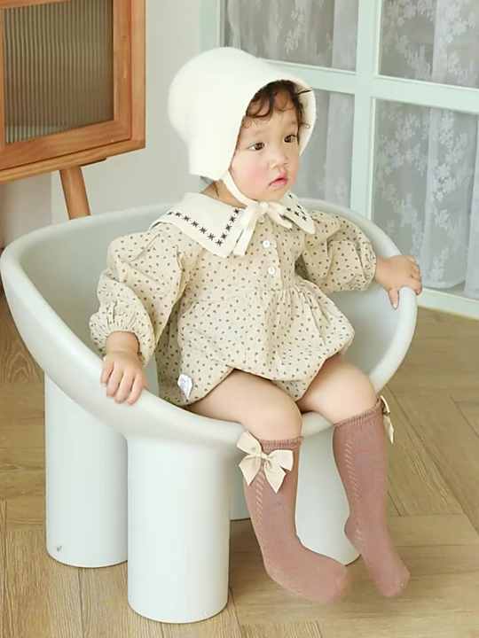 2021 Newborn Baby Girl Bow Tights Socks Bow Hollow High Long