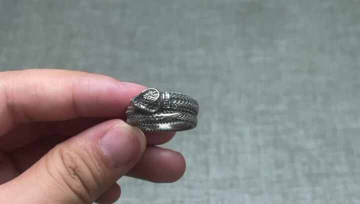 Men's Snake Ring Vintage Elegant 925 Sterling Silver