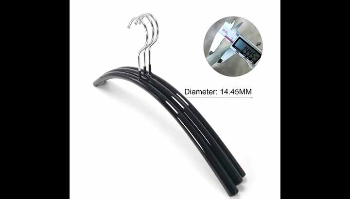 Wholesale Solid Durable PVC Metal Single Tier Clothes Hanger with
