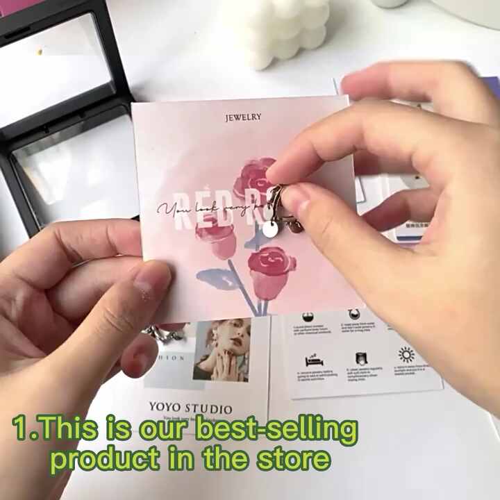 Custom Logo Cardboard Paper Hanging Earring Cards Necklace Jewelry