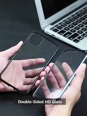 Custodia Magnetica Per Huawei P40 – Vetro Temperato Anteriore E Posteriore, Telaio In Alluminio, Protezione 360° (Verde)