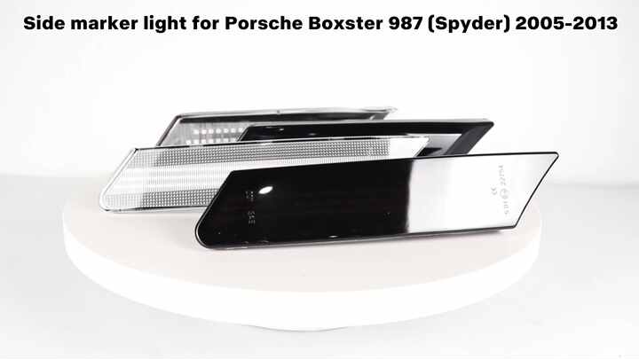 NJSBYL Clear Lens LED Side Marker Lights For Porsche 911/997, Boxster, Cayman (2005-2013)
