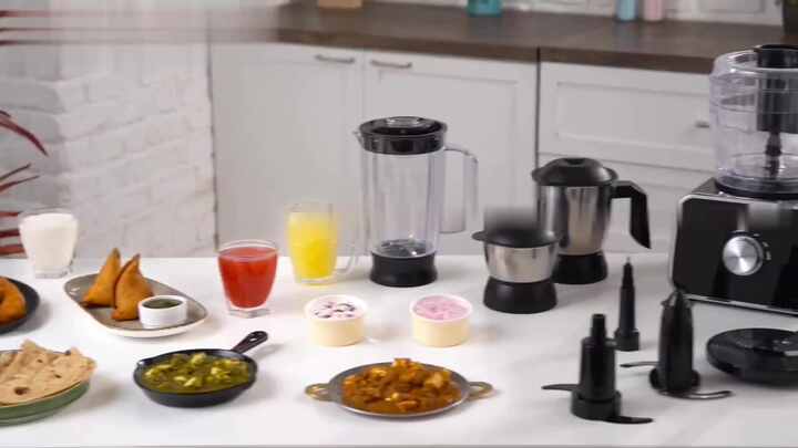 1100W Blender Chopper Mixer Grinder Citrus Juicer Knead Dough Blades  Shredder Slicing Attachments Multifunctional Food Processor