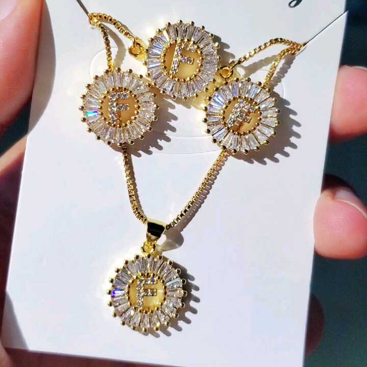 Bling Jewelry Clear Cubic Zirconia Alphabet Letter Earring