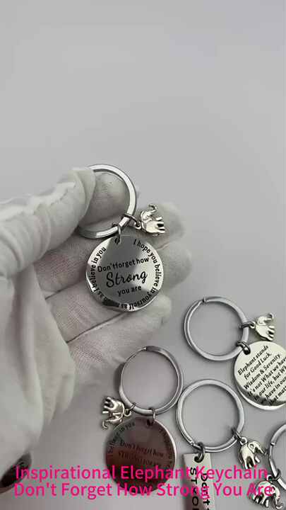 Shiyou-Elephant Keychain Don't Forget How Strong You Are Strength Jewelry Uplifting Gift For Friend Family Animal Lovers