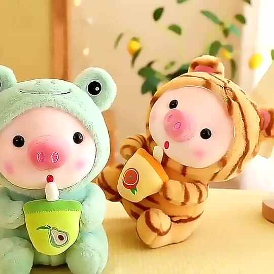 超かわいい豚のぬいぐるみ バブルティーミルク枕 ボバソフトぬいぐるみおもちゃ ぬいぐるみ人形