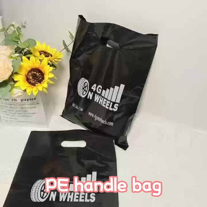 25*35cm Die Cut Plastic HDPE LDPE Thickness With Logo Print