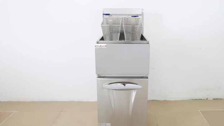 Commercial Stainless Steel Gas Fryer/Vertical Gas Temperature