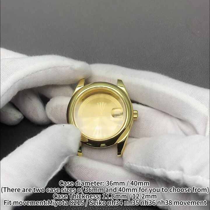 Men's Luxury Gold 36mm/40mm Watches with NH34 Movement