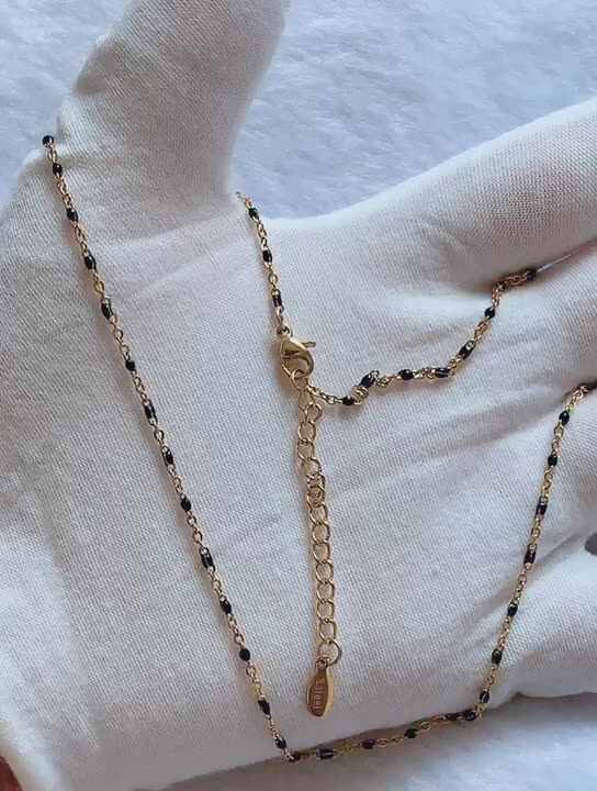 stainless steel link cable chain necklace golden metal enamel