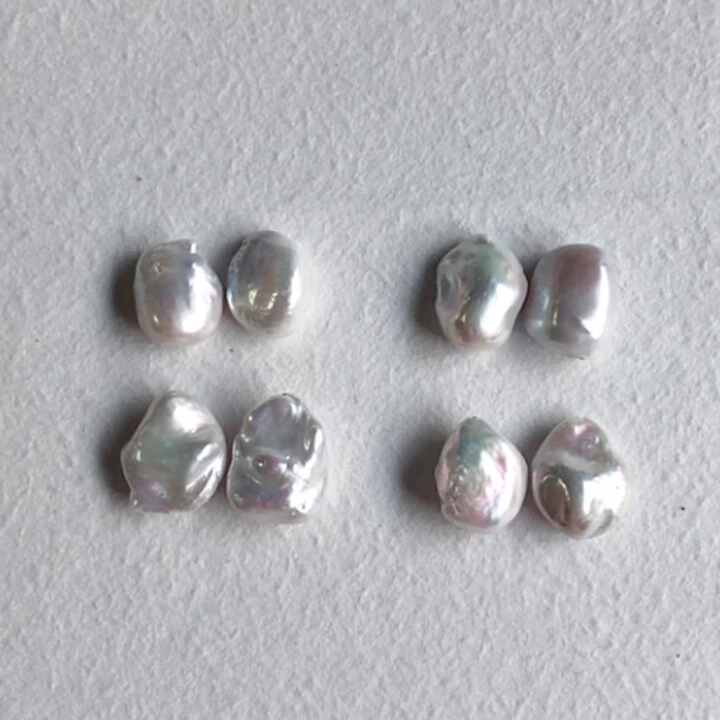 Perle Barocche Irregolari 10 Mm Imitazione Perla D'acqua Dolce - Bianco - Foto 6