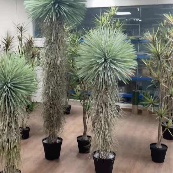 Yucca Artificial Bonsai Tree with Pot 180cm Height PE Trunk Durable Plastic  Construction for Home Decoration 5-8 Year Lifetime