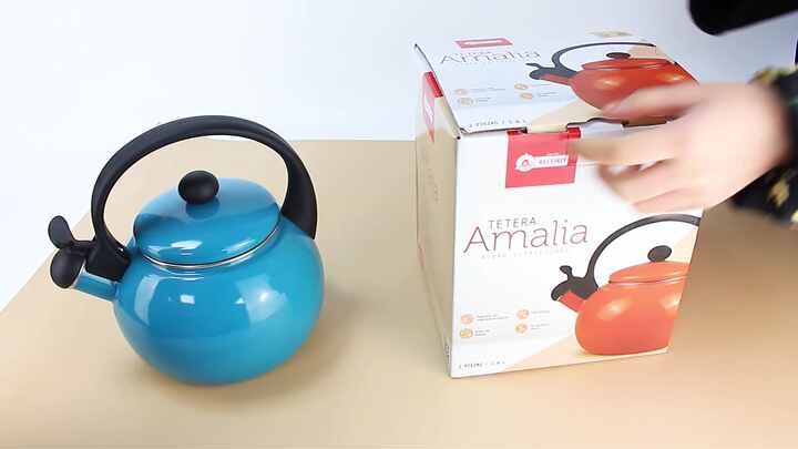 Twins Enamel Ceramic Double Tea Kettle - 0.9L+2.5L