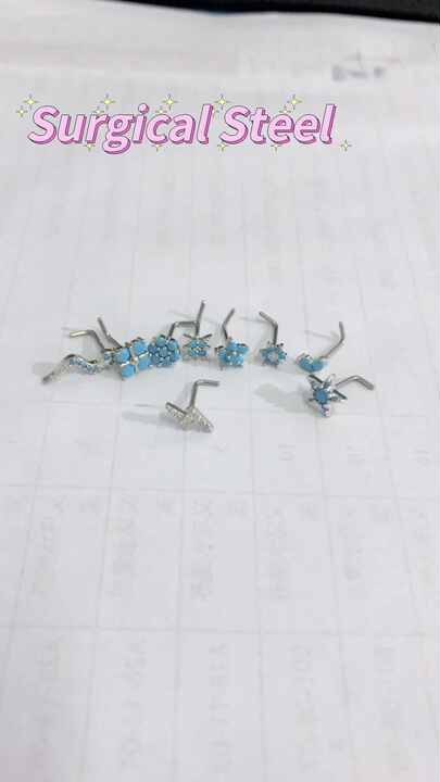 LOLIAS 7 Paia 20G Ipoallergenico Orecchini per Le Donne Gli Uomini Flatback Orecchini In Acciaio Inox Cubic Zirconia Orecchini Piercing Dell'orecchio Orecchini di Cartilagine