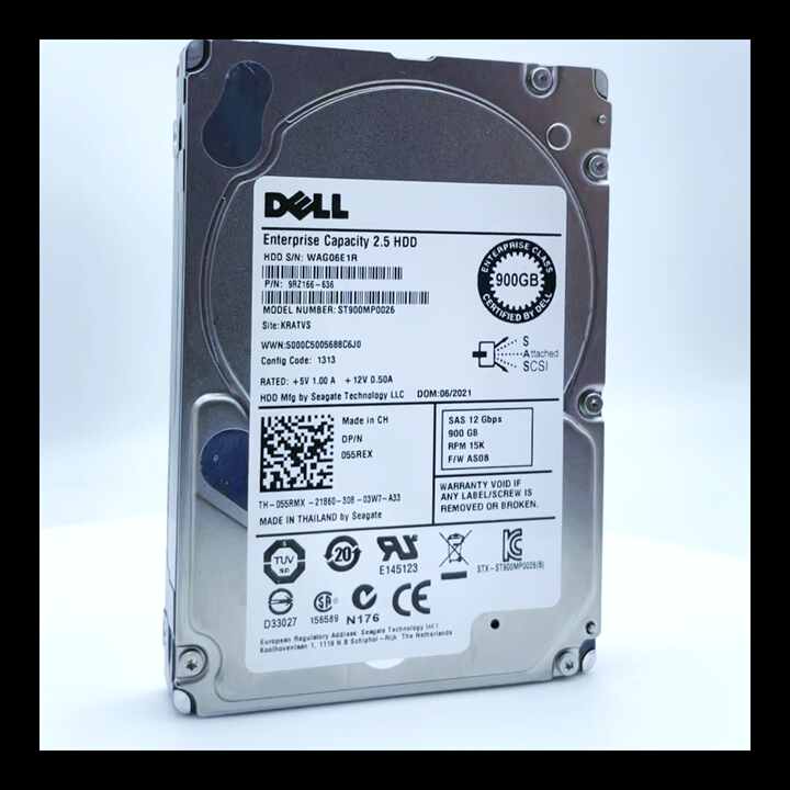 デル内蔵ハードディスクドライブ 2.5インチ 900GB 15k SAS 900G HDD