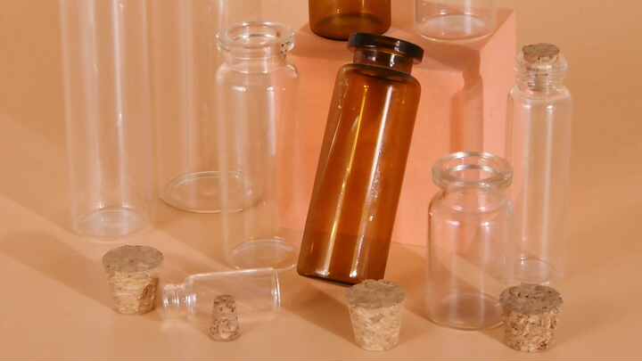 Buy Relaxdays Glasfläschchen mit Korken, Stück, Fläschchen für Öl