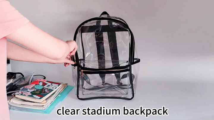 Transparent Pvc Waterproof School Bag For College Students
