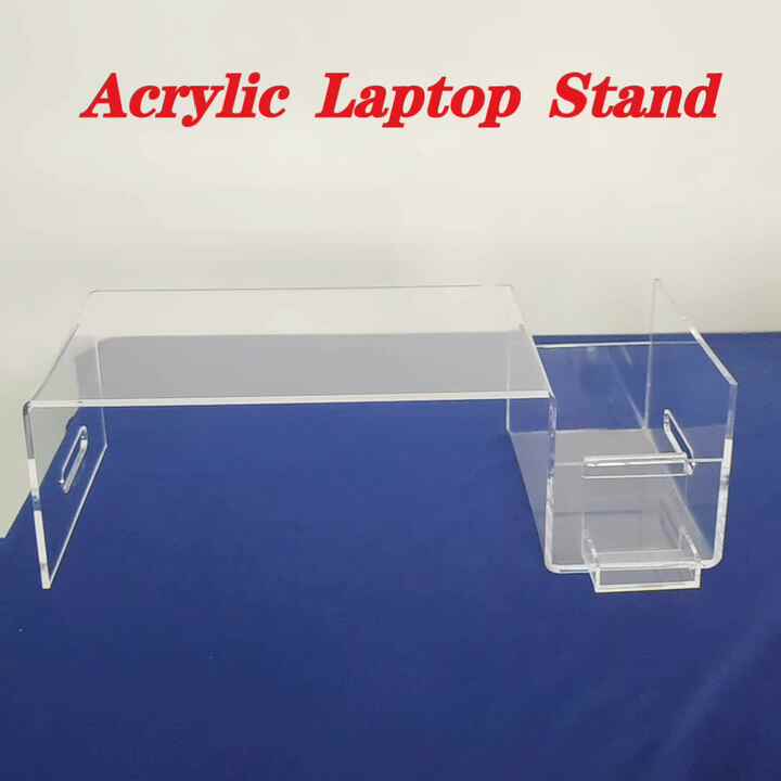 Wholesale Clear Green Acrylic Landline Telephone Riser Display Acrylic  Angled Telephone Stand with File Holder